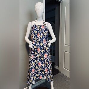 Tularosa Halter Dress Ginny Blue Floral Revolve Cobalt size S